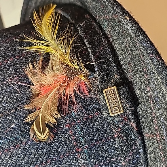 STUNNINH VINTAGE HOBBS CHARCOAL WOOL TWEED FEDORA - Picture 12 of 12